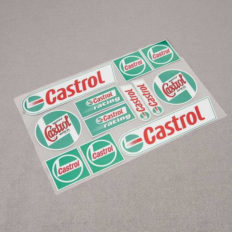 Oils Castrol Racing Sponsor Motorcycle Stickers Bike Helmet Decals ...