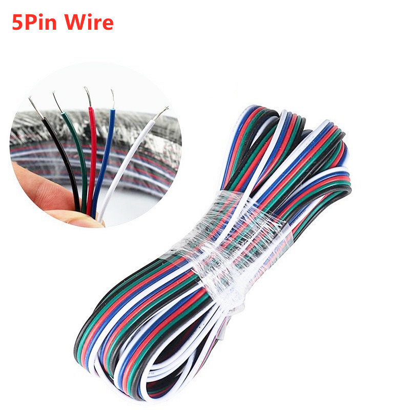 20m 22 AWG 2-6 Pin Cable for RGBW/RGB/CCT LED Strip Lights | Shopee ...