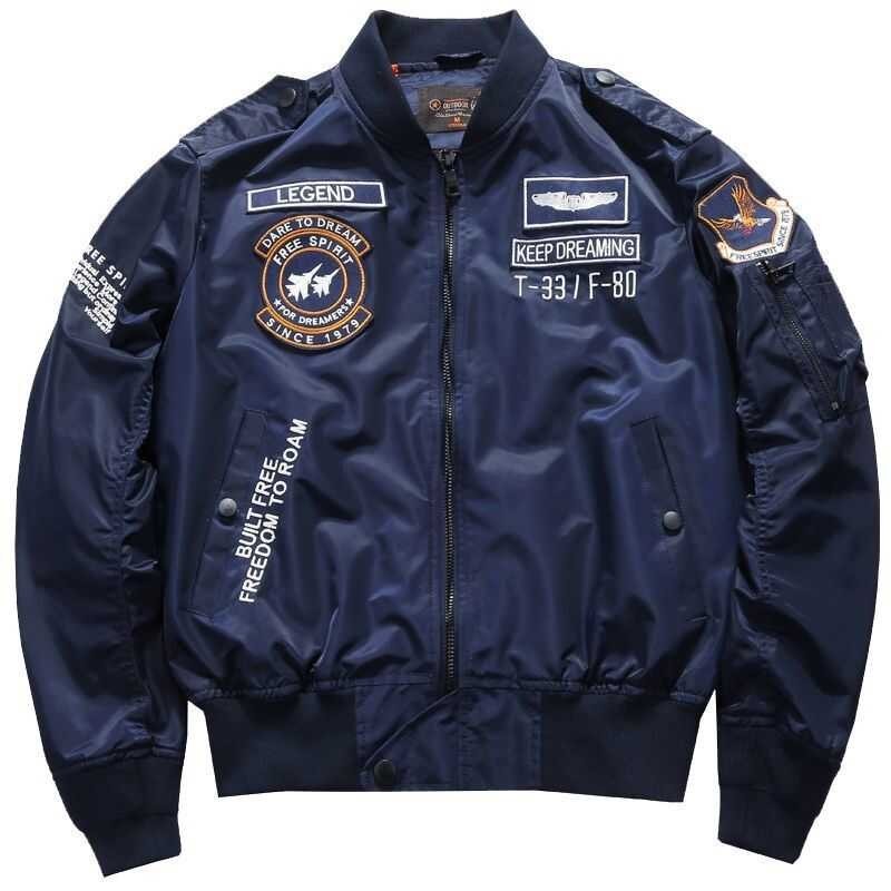 Man s Bomber US Jacket Uniform Air Force One Army Aviation Jumper Aviator Workwear Baseball Jersey Shopee Philippines