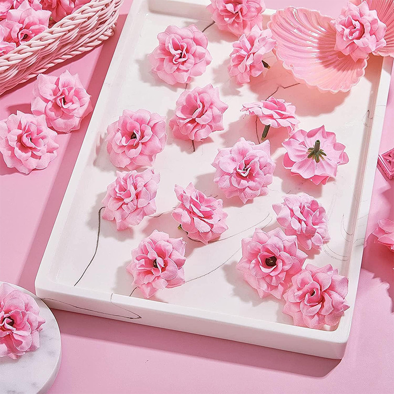5/10PCS Artificial Silk Rose Flower Heads for Home Wedding Decorations ...