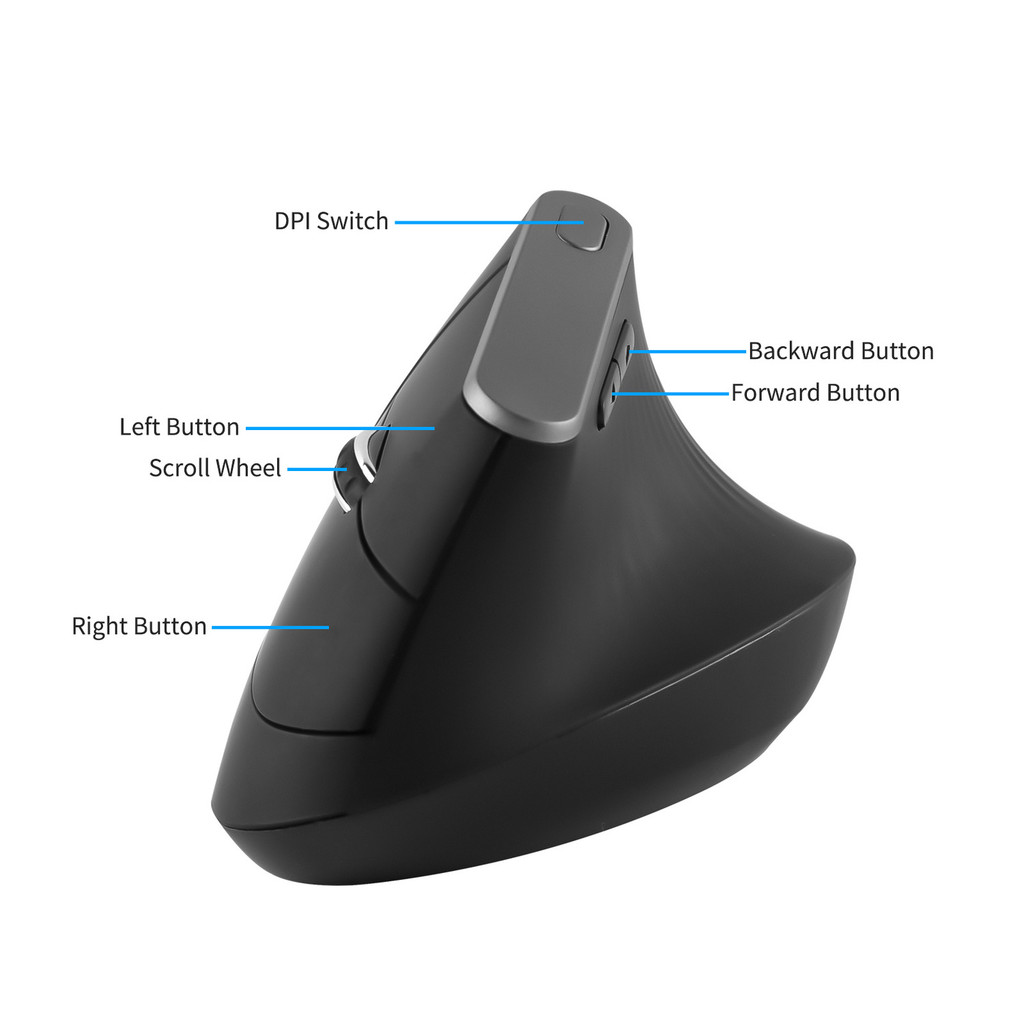 CHUYI Wireless Vertical Ergonomic Office Computer Healthy Gaming USB ...