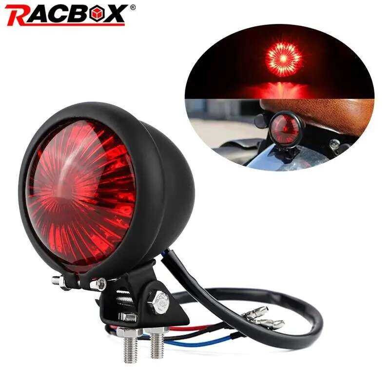 3 Cafe Racer Taillight 12V LED Scrambler Brake Lamp For Chopper Bobber ...