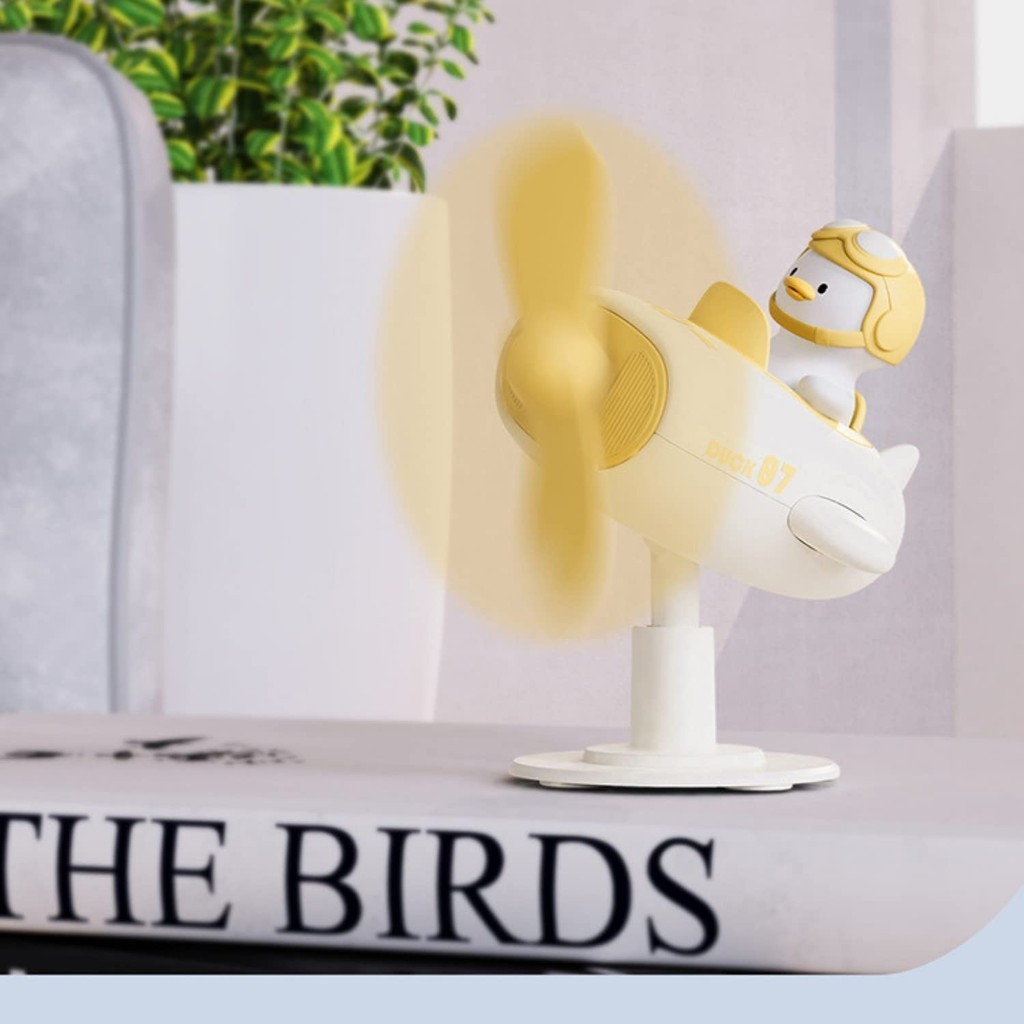 Cute Duck Auto Oscillating Portable Fan Small Desktop Screen Garage Kit ...
