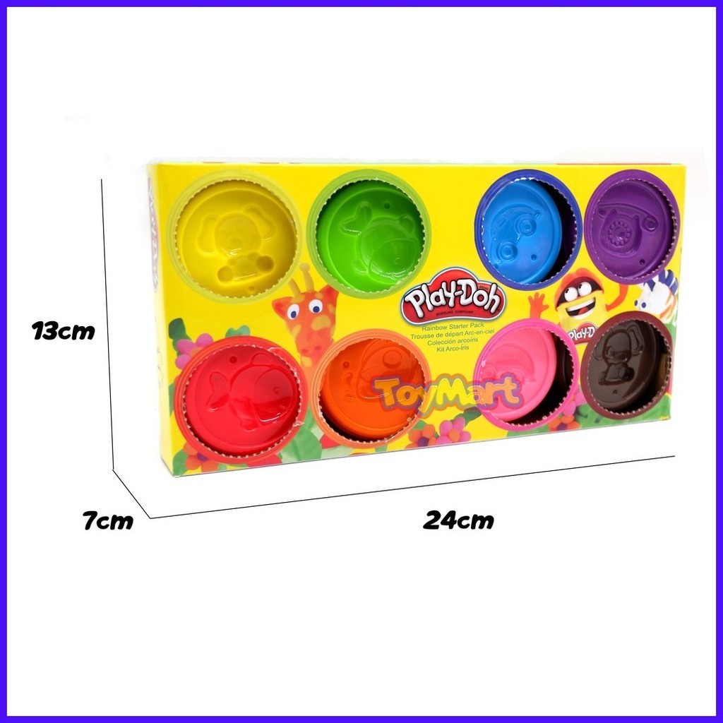 Playdoh Rainbow Starter Pack 8 Cans Clay Play Set Art and Craft Box of ...