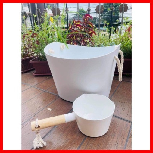 All Home Home Buddies Minimalist Timba Laundry Basket Wooden Bucket