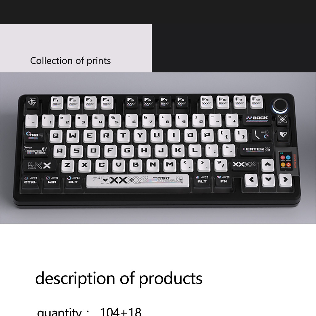 【PH STOCK】Print Stream Keycap Light Transmission OEM Height 122 Keys ...