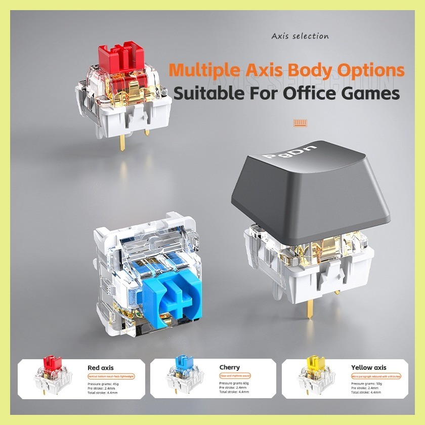⚛ ∲ Leaven H68 Tri-Mode 68-Key Hot-Swappable RGB Backlight Wireless ...