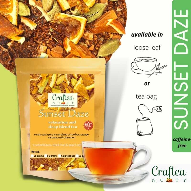 sa Rooibos Tea Cardamom Orange SUNSET DAZE pagtulog at relaxation tsaa ...