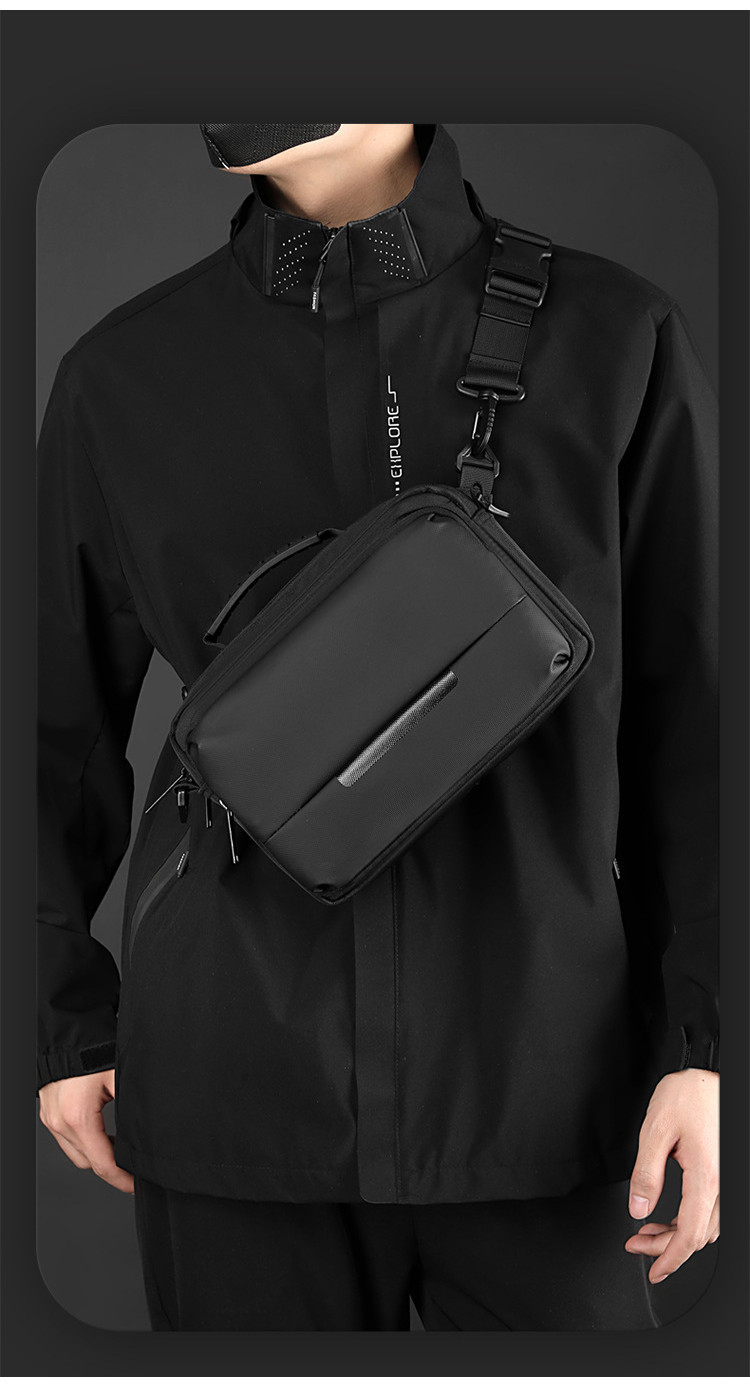 Simple Fashion Shoulder Bag Men's Casual Horizontal Crossbody Bag