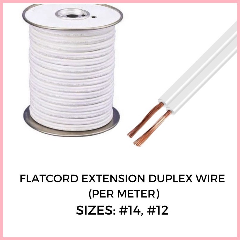 #14 #12 FLATCORD EXTENSION DUPLEX WIRE (PER METER) | Shopee Philippines