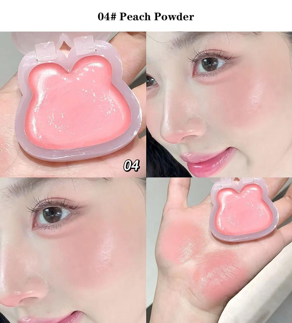 Cute Rabbit Blush Cream Natural Moisturizing Peach Pink Cheek Face ...