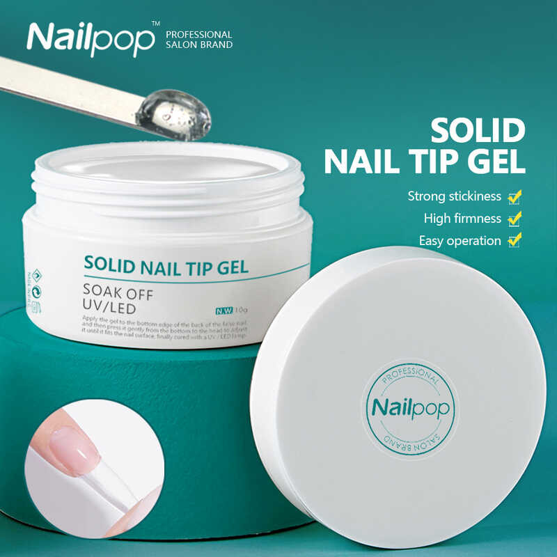 Nailpop Solid Nail Patch Gel Easy Stick Gummy Adhesive Bond UV Glue For ...