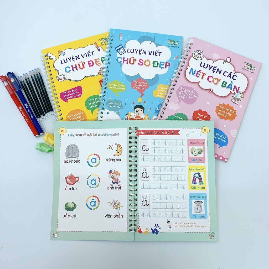 Book - Set of 3 Notebooks to Practice Writing Beautiful Handwriting ...