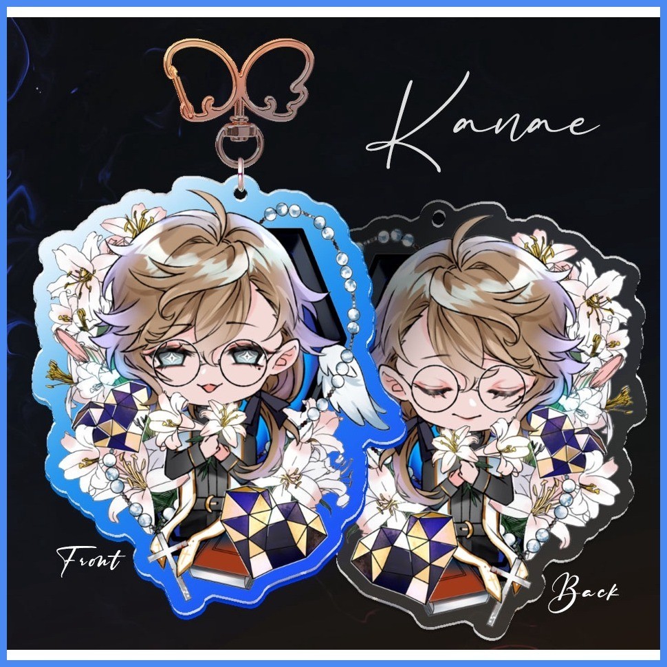 [KEYCHAIN and STICKER] ChroNoir Kuzuha & Kanae - Magma Guragura version ...