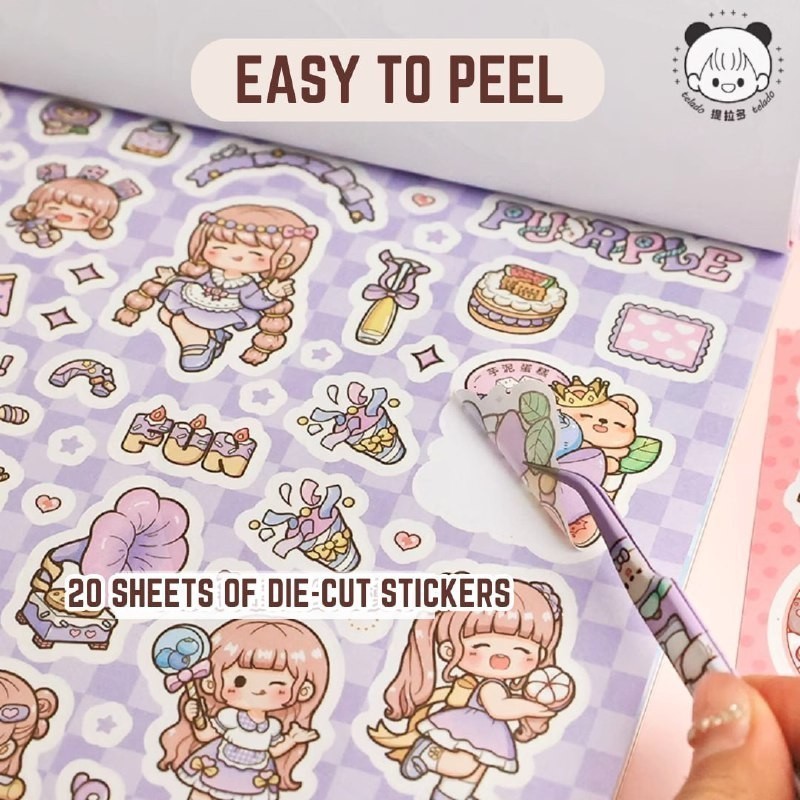 Telado Complete Sticker Book Cute Stickers Stationery Arts and Craft ...