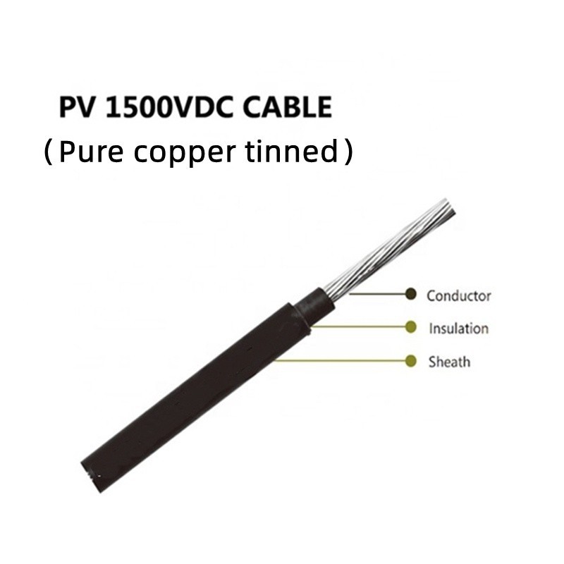 ♒ ☋ 10mm² Solar Cable Single Core DC Cable PV Cable Pure copper ...