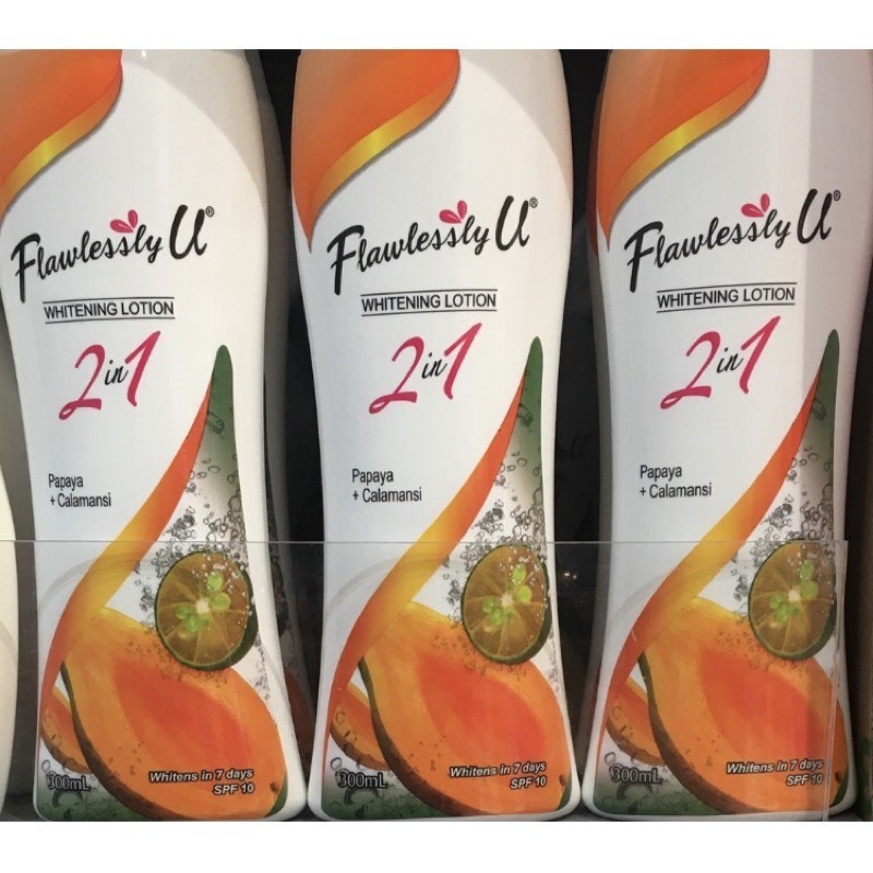Original Flawless U Whitening 2 in 1 (Papaya + Calamansi) Lotion 300ML