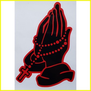 PRAYING HAND ROSARY STICKER DECALS WATERPROOF | Shopee Philippines