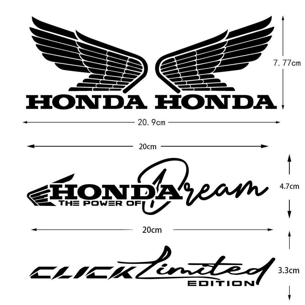 Motorcycle Reflective Sticker Honda Click 125i V3 V2 Windshield ...