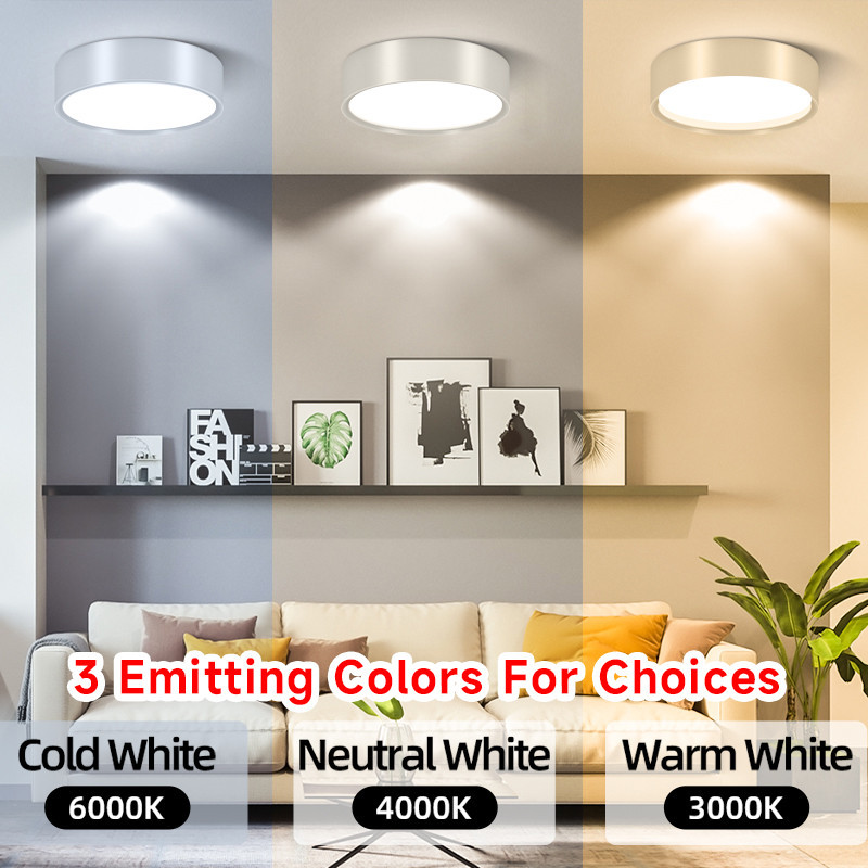Tricolor Pin Light Surface Mounted Led Downlight Ceiling Light Round ...