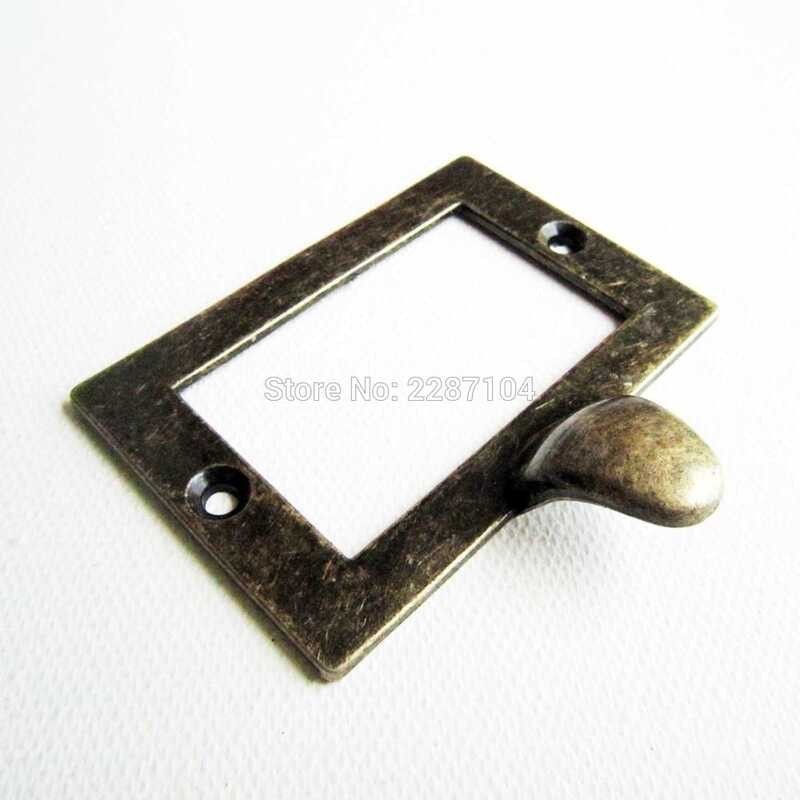 Antique Brass 6Pcs Black Super Heavy Duty Large Metal Cabinet Drawer ...
