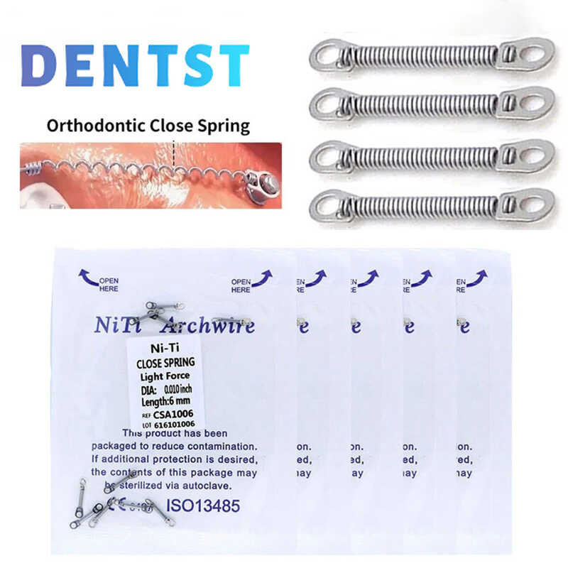 Dental Orthodontic Niti Archwire Isara Ang Spring Light Force 10Pcs/Bag