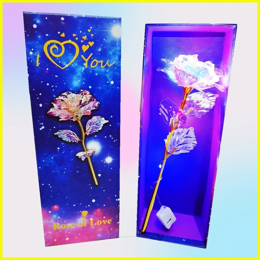 ∇ Romantic Forever Love Rose 24K Gold Plated Flower Valentine's Day ...