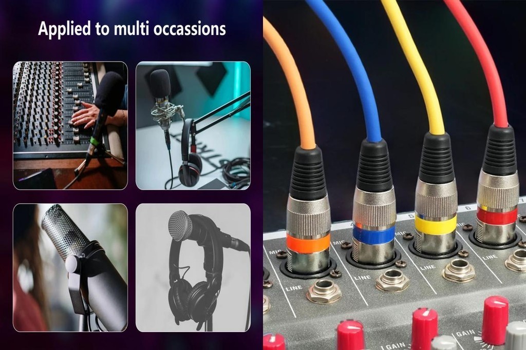 Wireless Microphone Installation Cable Xlr Microphone Cable 6pcs Xlr