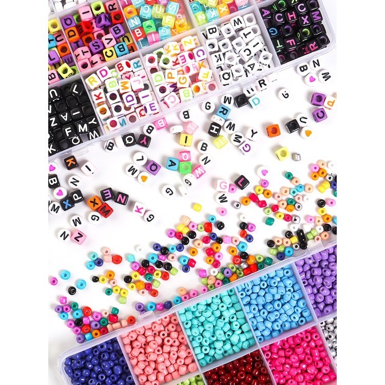 6500Pcs-7500pcs Beads Kit DIY acrylic letter bead set for Name ...