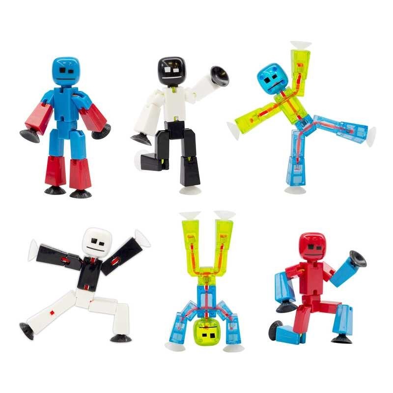 Zing Stikbot Family Pack - Set di 4 Figure, 1 Gatto e 1 Cane, Action Figure da Collezione per Animazione Stop Motion