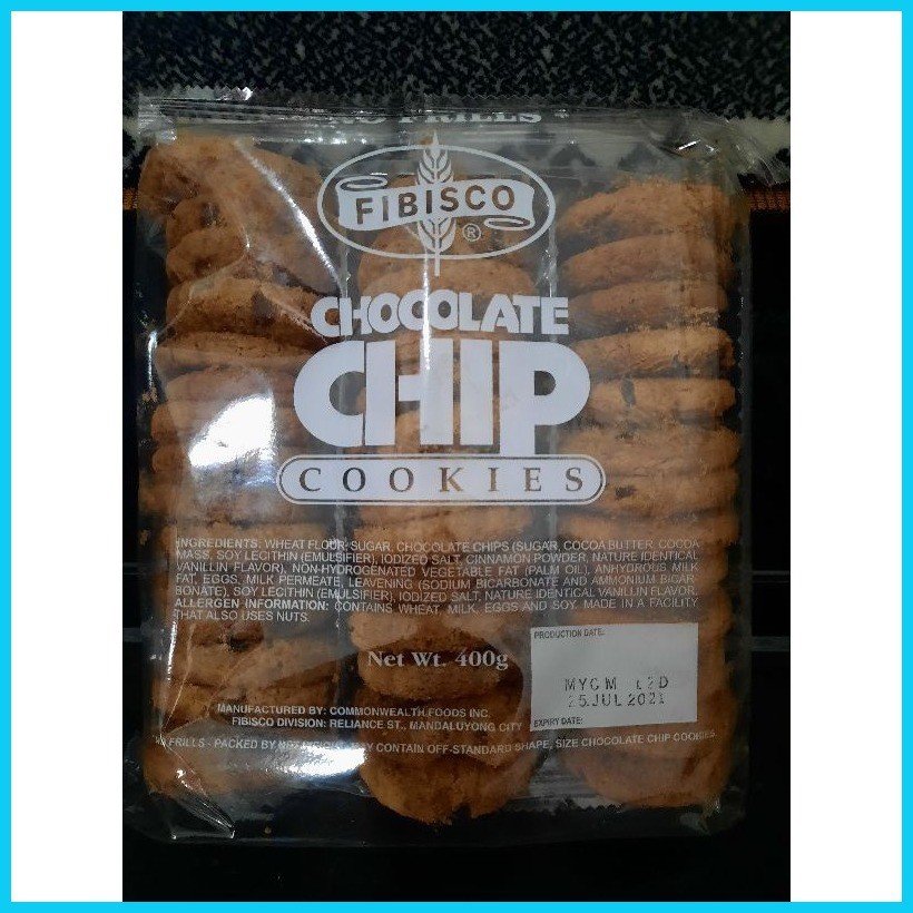 (BEST SELLER)Fibisco Chocolate chip cookies 400g(No frills) | Shopee ...