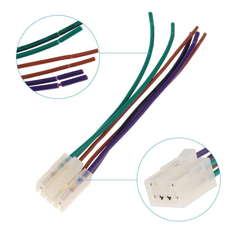 HYS Toyota Power/Speaker Connector / Male Wire Harness Cable for Car ...