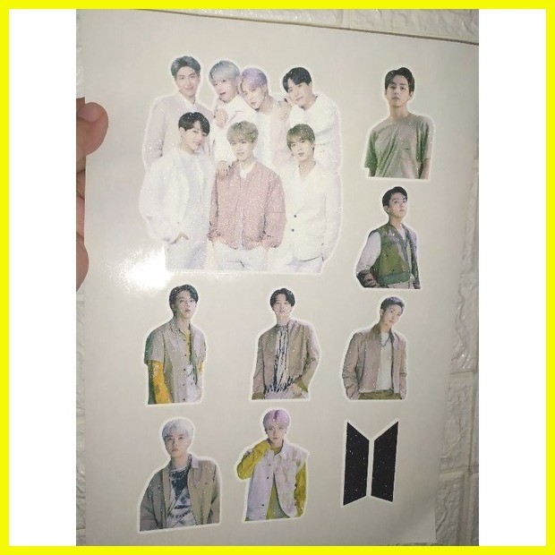 BTS Vinyl Sticker Decals Glittered 1 Set Waterproof Scratchproof ...