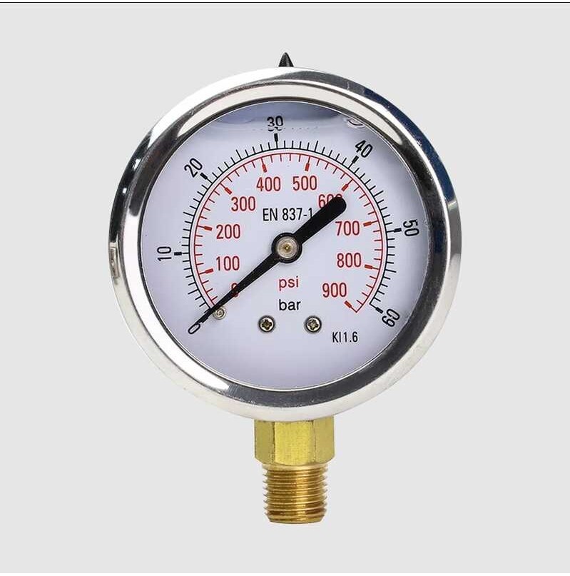Manomètre Mini Cadran 0-30 PSI / 0-2 Bar - Pour Air, Eau, Huile | Double Échelle Psi/Bar | Portable Et Robuste En Laiton