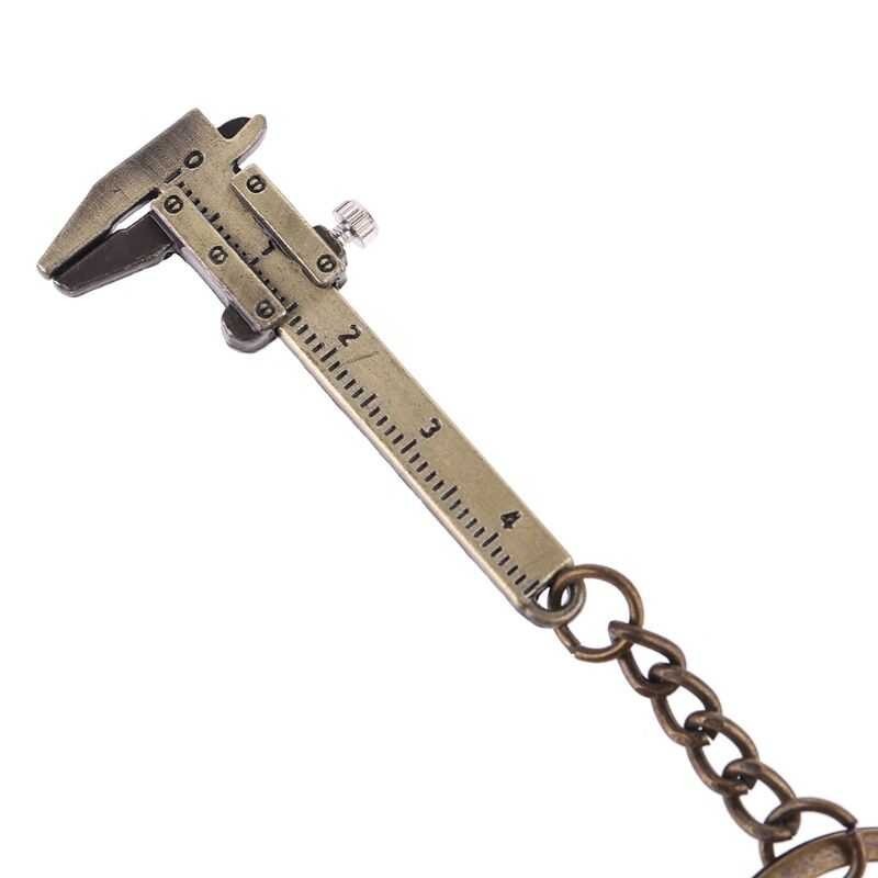 Mini Vernier Caliper Keychain Movable Pocket Vernier Caliper Keyring