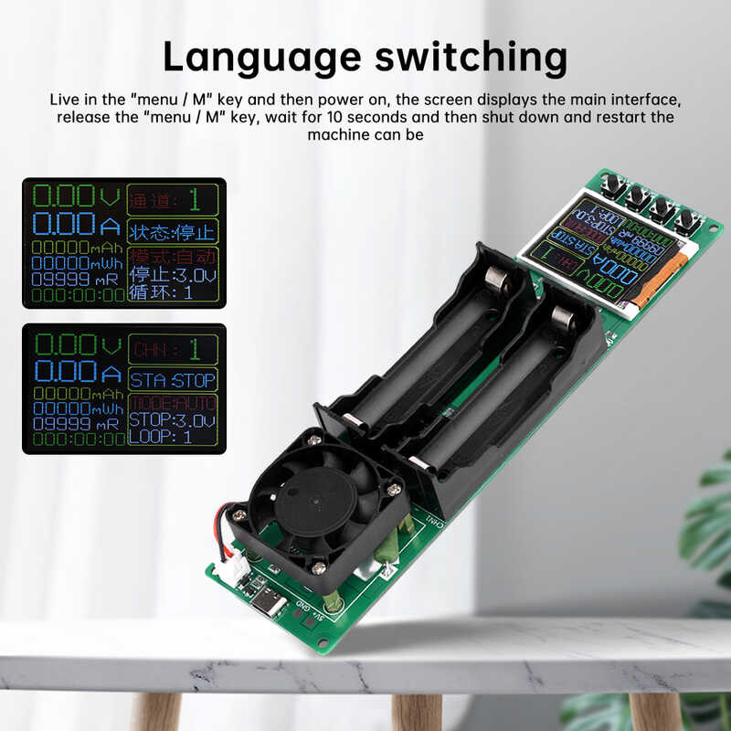 Internal Capacity Resistance Tester Lithium Power Detector Module 18650 ...