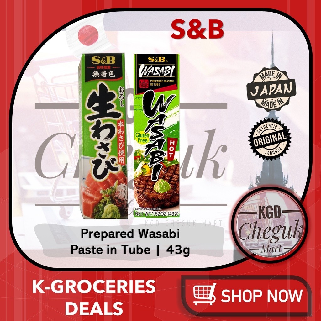 ♀ ♂ Japanese S&B Oroshi Nama Prepared Wasabi Paste In Tube 43g | Shopee ...