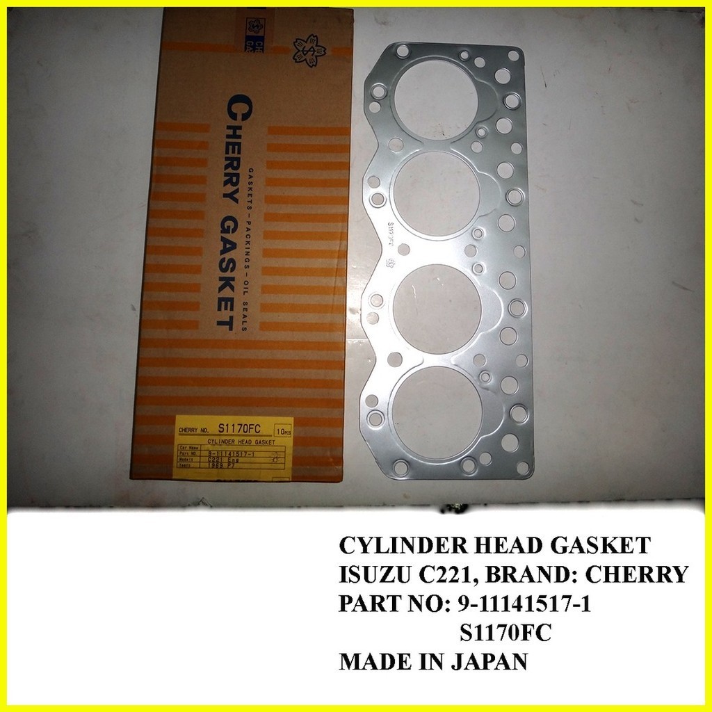 CYLINDER HEAD GASKET ISUZU C221, BRAND CHERRY, PART NO 9111415171