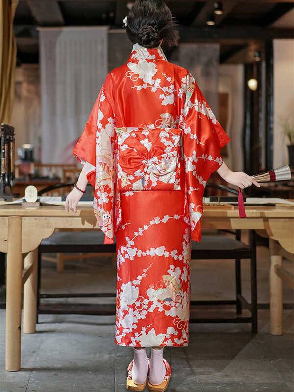2024 Women Fashion National Trends Woman Kimono Sexy Yukata With Obi ...