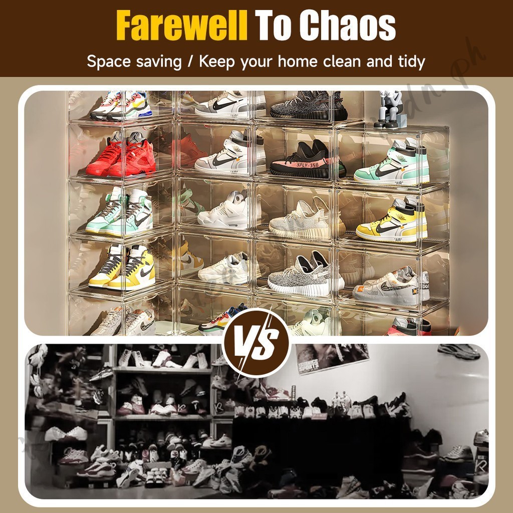 Shoe Box Transparent Acrylic Shoe Storage Box Sneakers Anti-Oxidation ...