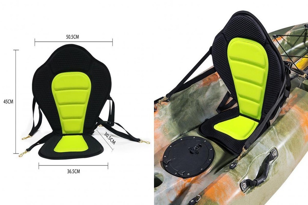 【WT】 Kayak Seat with Metal Hooks Adjustable Paddle Board Seat High Back