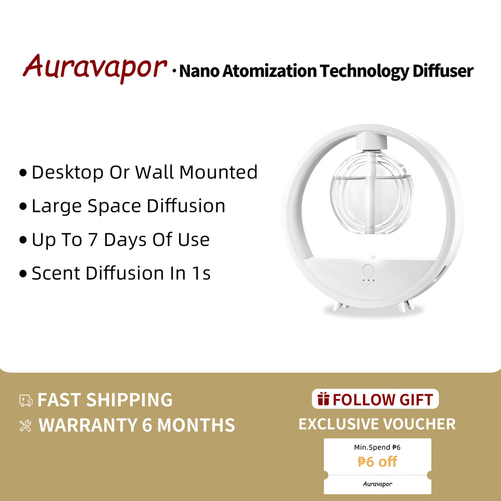 Auravapor Arc of Light Aromatherapy Diffuser Rechargeable Automatic ...