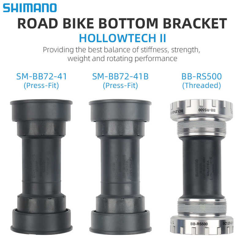 SHIMANO ULTEGRA/TIAGRA HOLLOWTECH SM-BB72-41/SM-BB72-41B/BB-RS500 Road ...