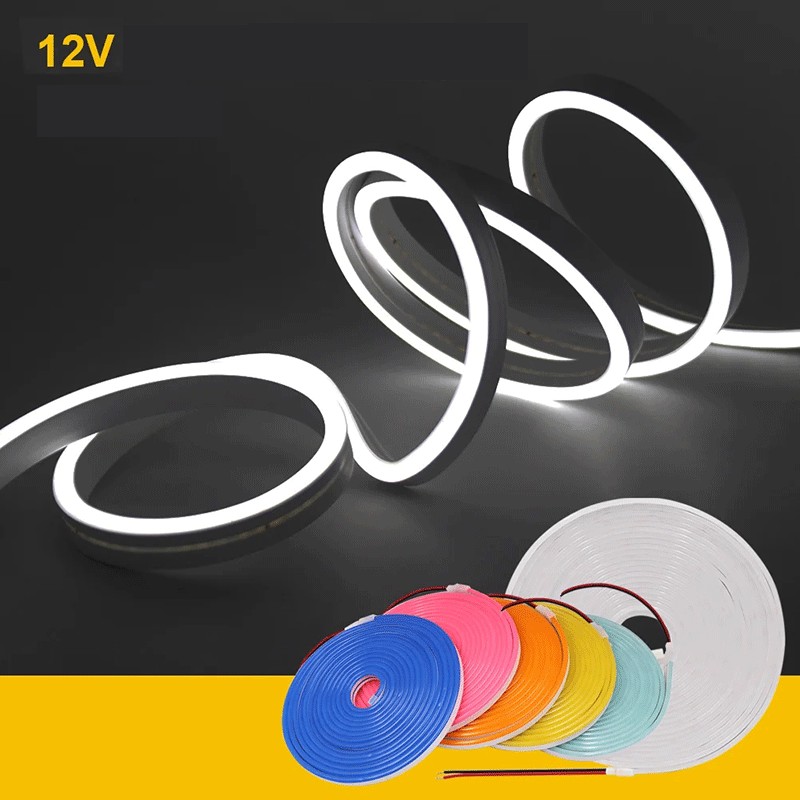 9 Colors DC 12V LED Neon Strip Light Neon Sign Waterproof Silicone Rope ...