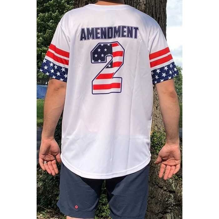 Patriotic Jersey Greater Half 2nd Amendment Football Jersey Custom Patriotic H 535589