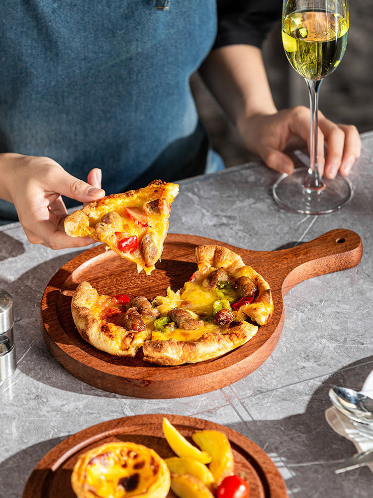Pizza plate/// Wooden Pizza Plate Tray Bottom Solid Wood Pizza Plate ...