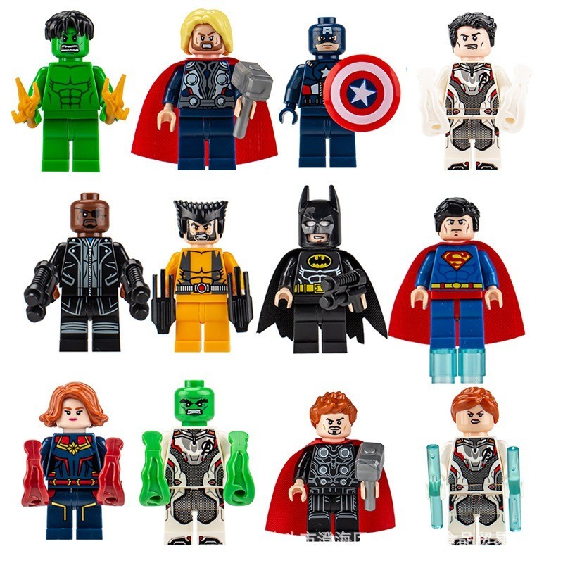 Hero Building Blocks Minifigures Toy Compatible with Bricks Kid's ...