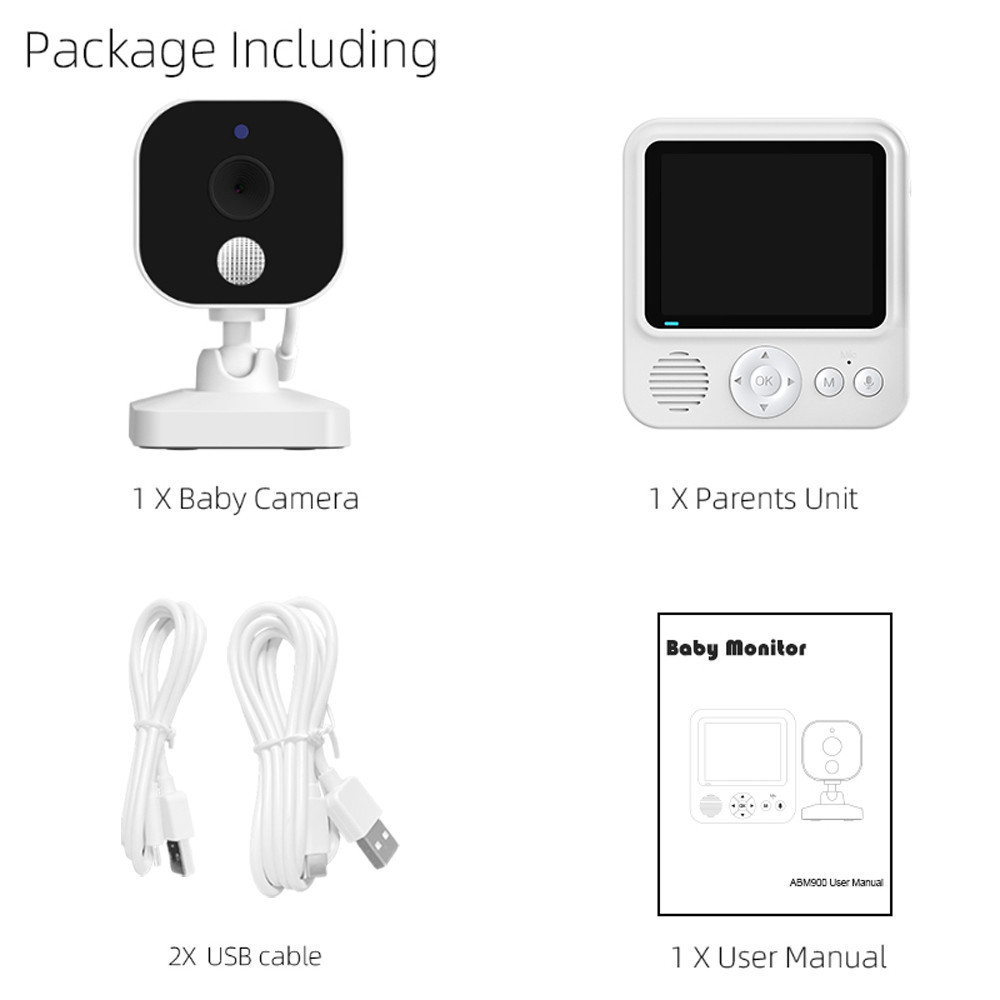2.8 inch Screen Baby Monitor with 1500mAh Battery Video Baby Monitor ...
