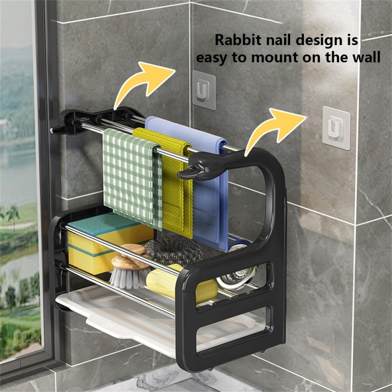 New Rag rack kitchen supplies stainless steel rack drain rack wall ...