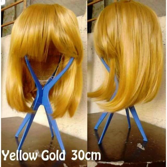 ۩ Yellow gold Bobcut dora style wig | Shopee Philippines